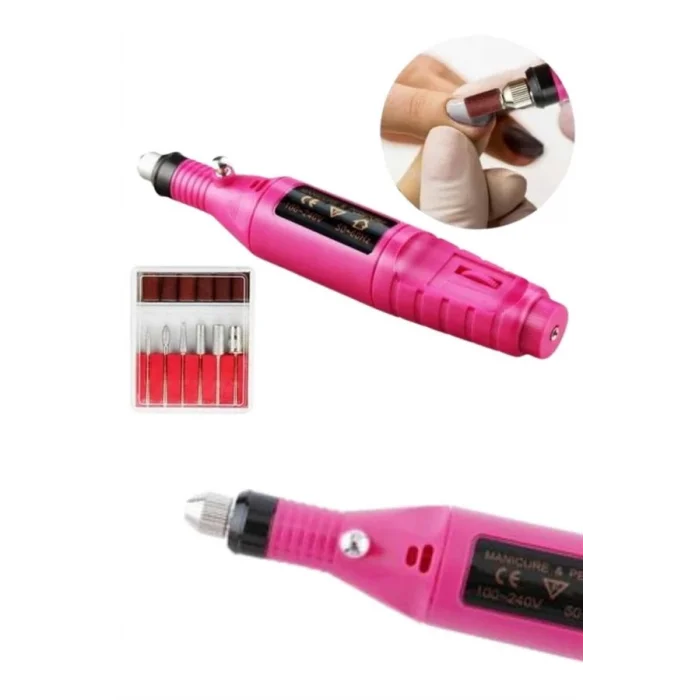  Elektrikli Profesyonel Manikür Pedikür Seti Değiştirilebilir Başlık Seçeneği