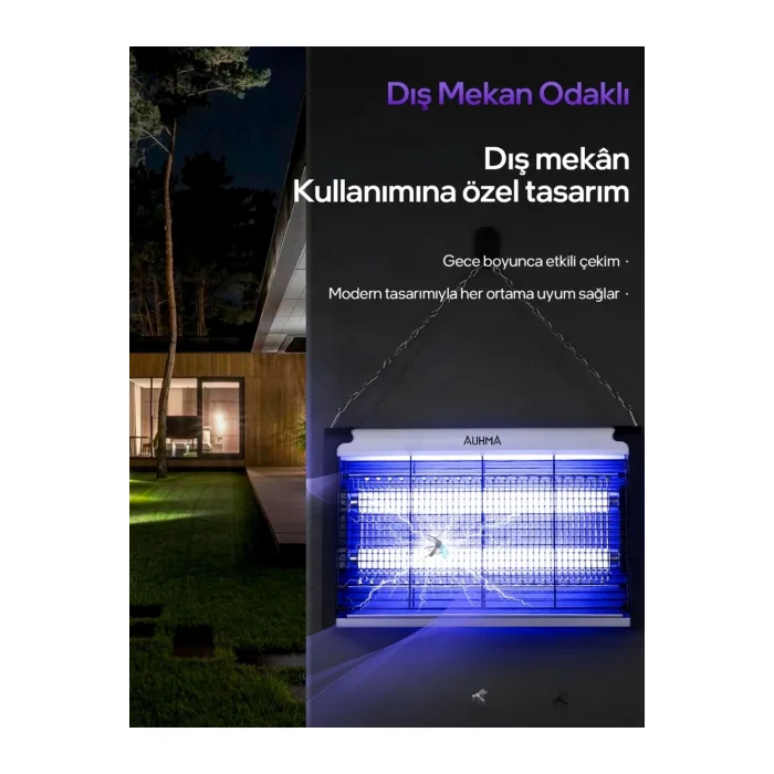 BUĞZ Elektrikli sinek öldürücü makine UV ışıklı çiftli gece lambası 8 watt - Süpermarket