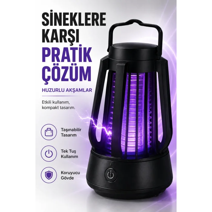 BUĞZ Elektrikli Sinek Öldürücü Mor Işıklı Taşınabilir Haşere Kovucu Lamba Cihazı