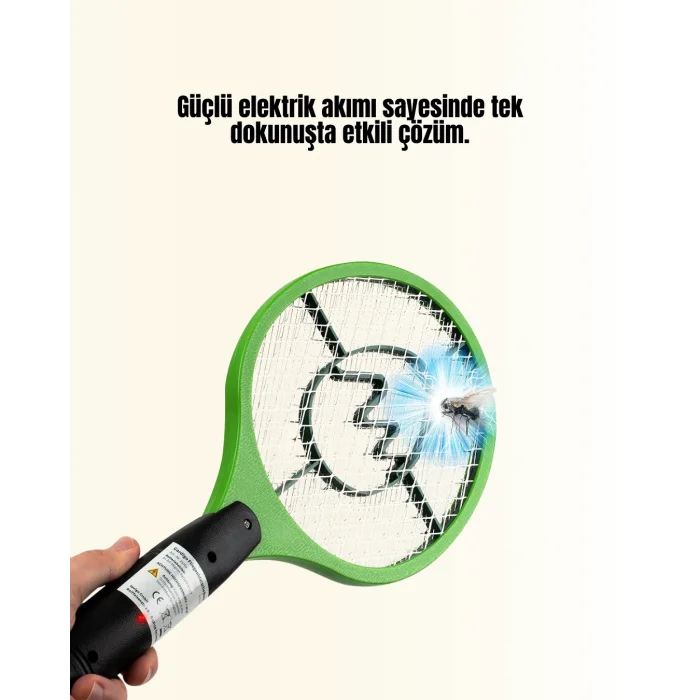 BUĞZ Elektrikli Sinek Raketi | Yüksek Voltajlı, Güvenli ve Taşınabilir - BUĞZ