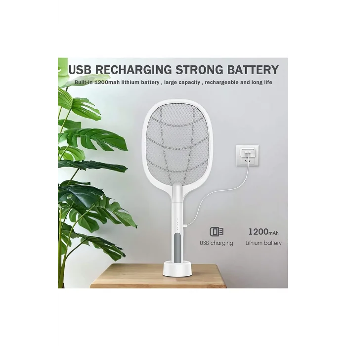 BUĞZ Elektrikli sineklik USB şarj edilebilir sinek ve böcek öldürücü raket şarj tabanlı