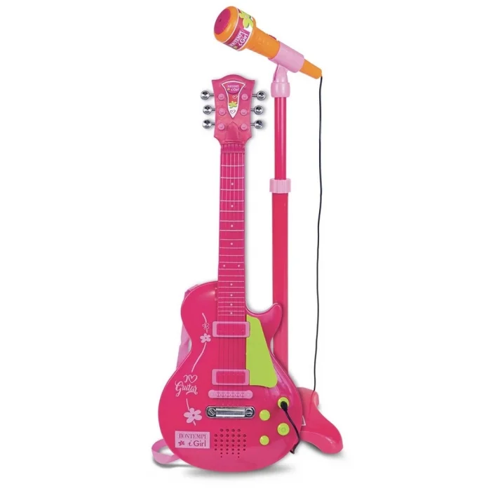BUĞZ Elektronik Ayaklı Mikrofonlu Pembe Gitar - S00045872