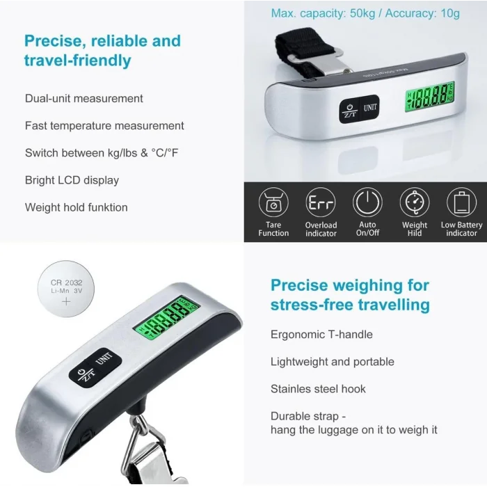 BUĞZ Elektronik El Bagaj - Valiz Tartısı , Bavul Kantarı - Lisinya