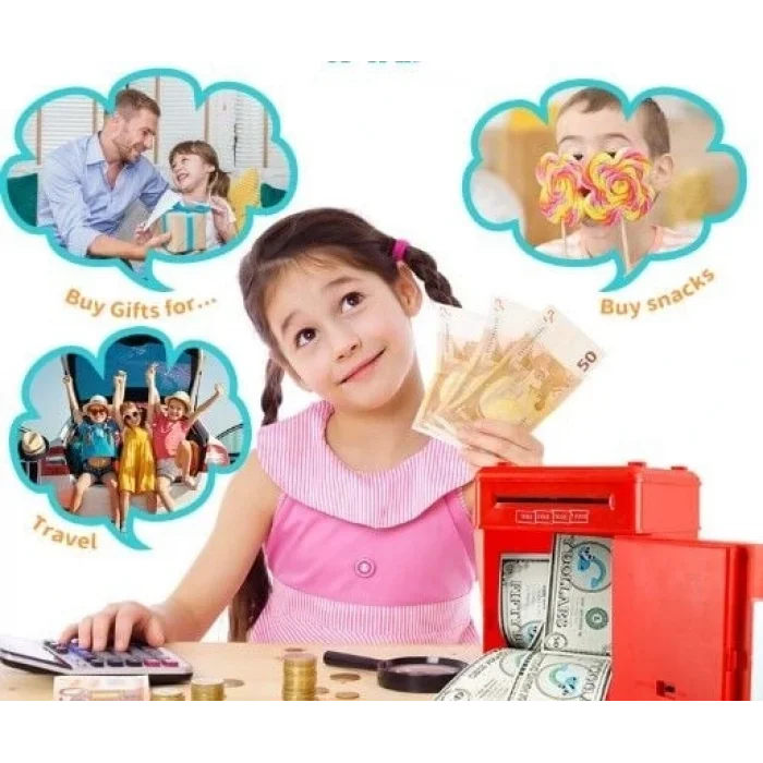 BUĞZ Elektronik Şifreli Kasa Otomatik Kağıt Para Alan ATM Kumbara