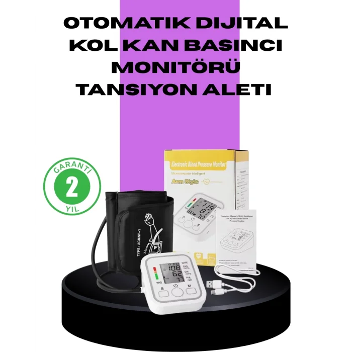BUĞZ Elektronik Tansiyon Ölçer LCD Dijital Ekranlı