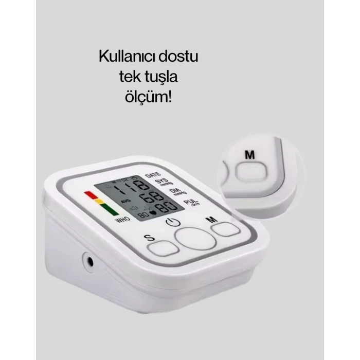 BUĞZ Elektronik Tansiyon Ölçer LCD Dijital Ekranlı
