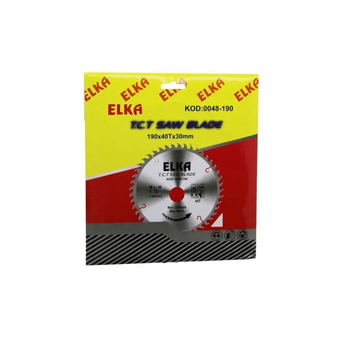 BUĞZ Elka T.c.t Saw Blade Kod-0048-190 ( 190x40tx30mm ) ( Ağaç ) Sunta Kesici Disk*120