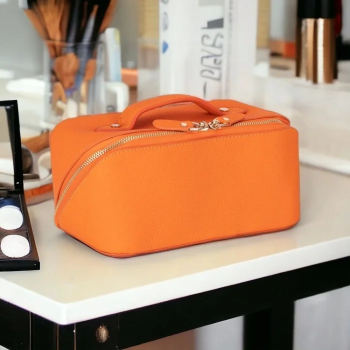  Ella Kadın Seyahat Kozmetik Bakım Makyaj Çantası Organizer Orange