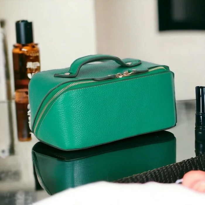  Ella Kadın Seyahat Kozmetik Bakım Makyaj Çantası Organizer Yeşil