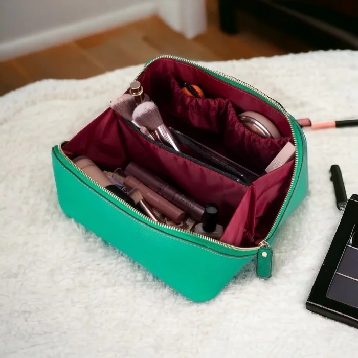  Ella Kadın Seyahat Kozmetik Bakım Makyaj Çantası Organizer Yeşil