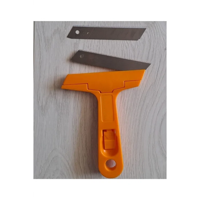 BUĞZ Eltos Çok Fonksiyonlu Profesyonel Cam Kazıma Bıçağı 2 Adet Yedek Bıçak Hediyeli