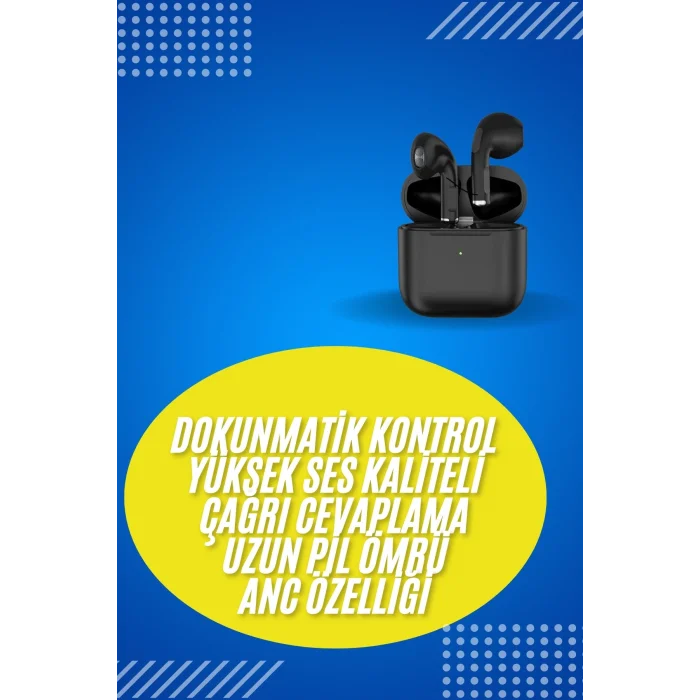 BUĞZ En Çok Tercih Edilen Bluetooth Kulaklık Mikrofonlu Silikonsuz Dokunmatik Kontrol - BUĞZ