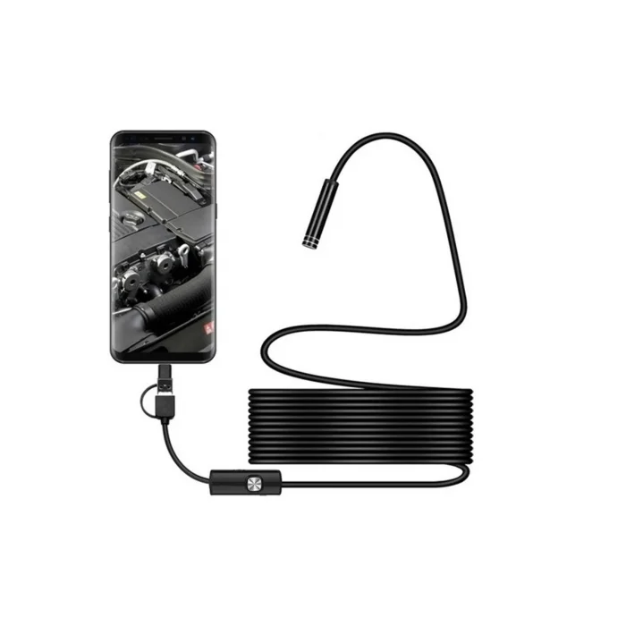 BUĞZ Endoskop 3 İn 1 Yılan Kamera Usb Micro Usb Type-c 20 Metre Sert Kablo