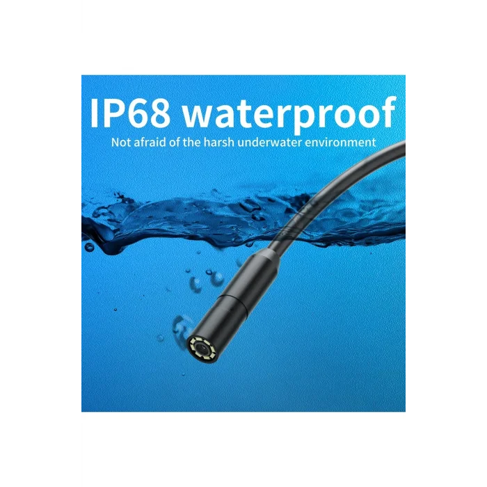 BUĞZ Endoskop Yılan Video Kamera İos Uyumlu Led’li 10 Metre 7 Mm Sert Kablo 2mp Full Hd