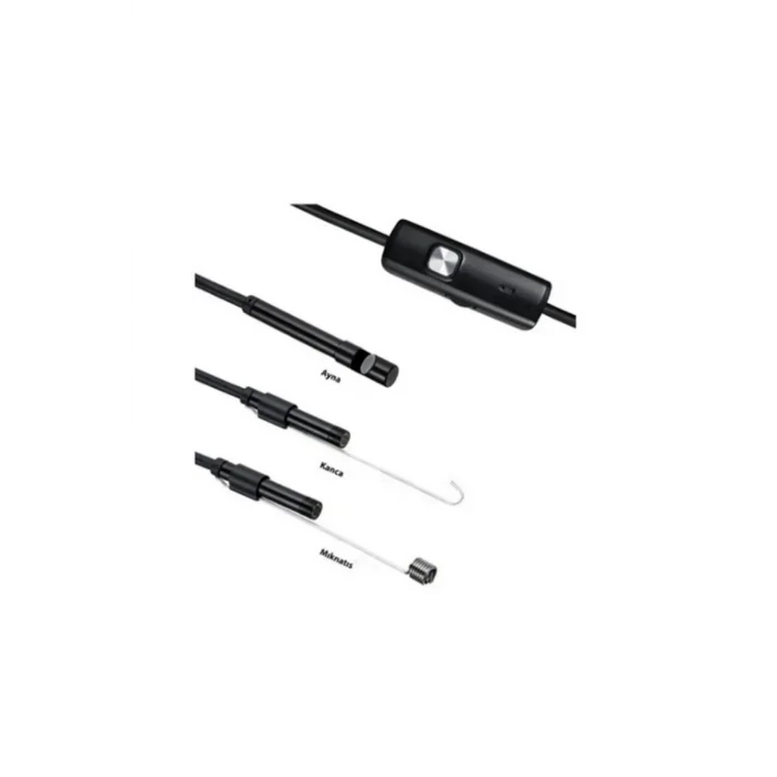 BUĞZ Endoskop Yılan Video Kamera Led’li 10 Metre 7 Mm Sert Kablo