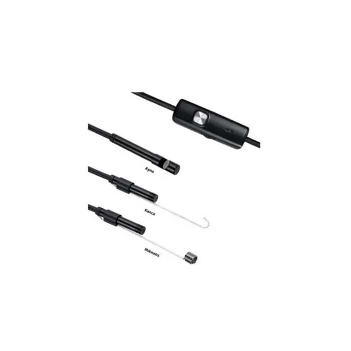 BUĞZ Endoskop Yılan Video Kamera Led’li 10 Metre 7 Mm Sert Kablo - Lisinya