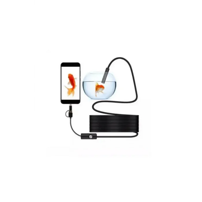 BUĞZ Endoskop Yılan Video Kamera Led’li 5 Metre 7 Mm Sert Kablo Yüksek Kaliteli Stereo - Lisinya