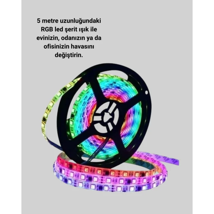 BUĞZ Enerji Tasarruflu RGB Şerit LED 5 Metre - Lisinya