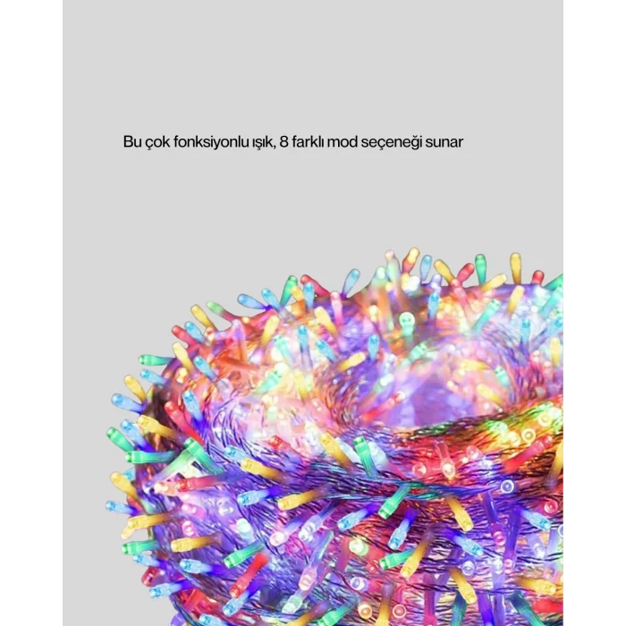 BUĞZ Enerji Tasarruflu Şeffaf Kablo 5 m 50 LED Dekor Işık