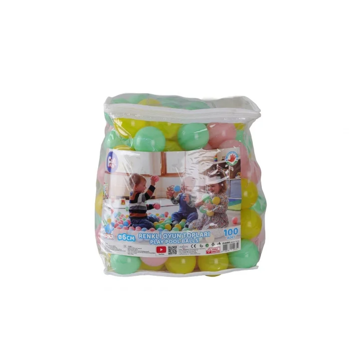 BUĞZ ER-6100BAG FUN PLAY SOFT RENK HAVUZ TOPLARI PVC ÇANTALI