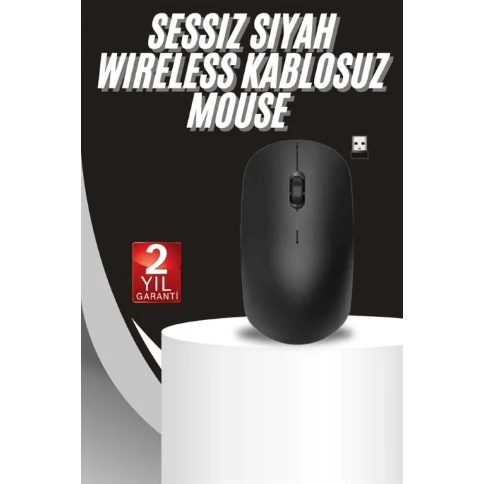 BUĞZ Ergonomik Tasarım Kablosuz Siyah Mouse Hassas Uzun Ömürlü - BUĞZ