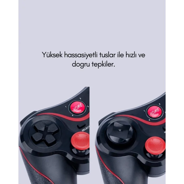  Ergonomik Tasarımlı Çok Yönlü Wireless Gamepad