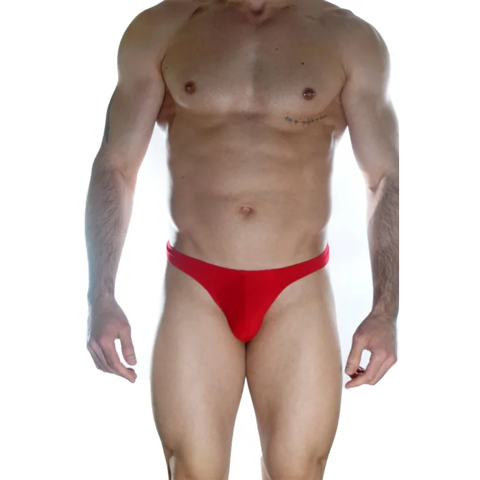 BUĞZ Erkek Arkası Metalli Kırmızı Tanga Çamaşır