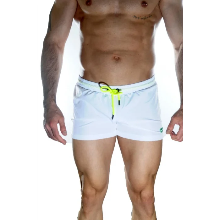BUĞZ Erkek Beyaz Mini Mayo Short