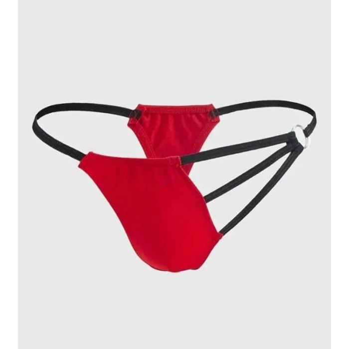 BUĞZ Erkek Kırmızı Metalli Tanga İç Giyim