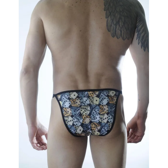 BUĞZ Erkek Metalli Zar Desenli Slip Çamaşır