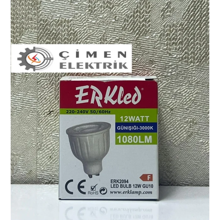 BUĞZ ERKLED ERK 2094 GU10 Lensli Ampül 12W 3000K Gün Işığı