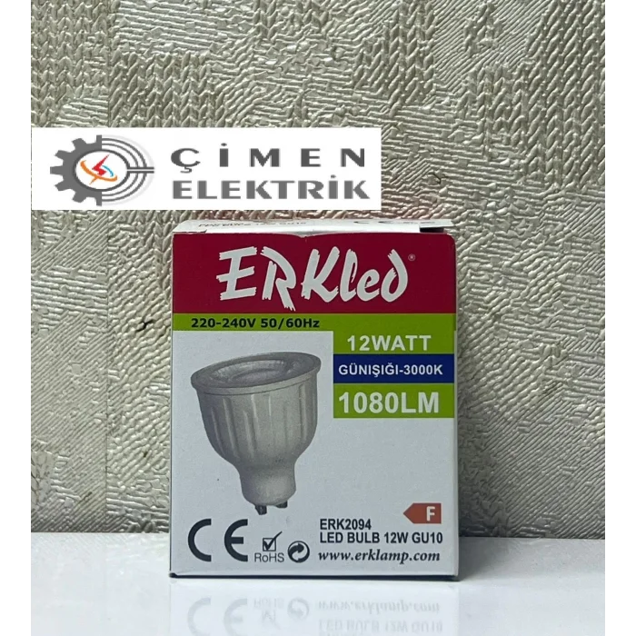  ERKLED ERK 2094 GU10 Lensli Ampül 12W 3000K Gün Işığı