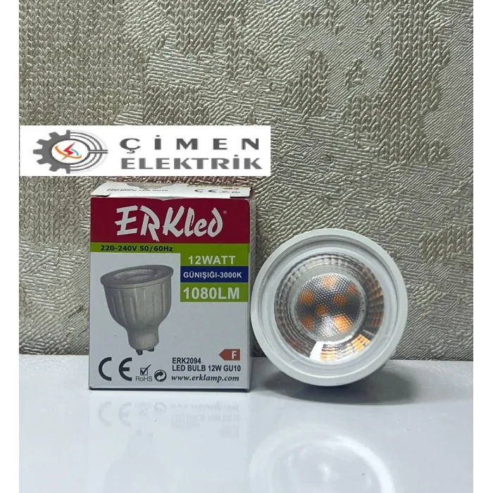  ERKLED ERK 2094 GU10 Lensli Ampül 12W 3000K Gün Işığı
