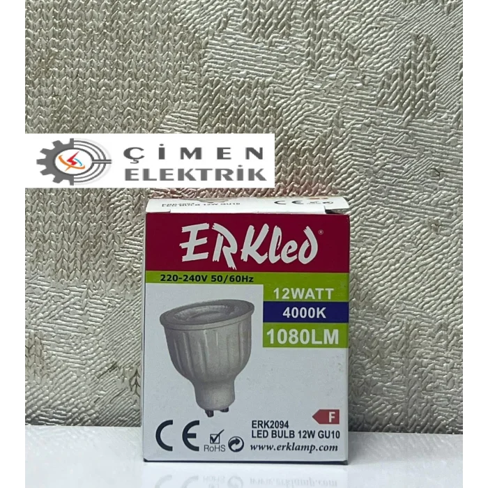 ERKLED ERK 2094 GU10 Lensli Ampül 12W 4000K Ilık Beyaz