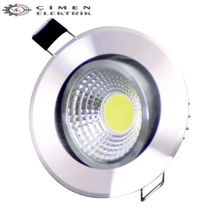  ERKLED ERK 3125 Sıva Altı 5W Krom Kasa Yuvarlak Led Spot 3000K Günışığı