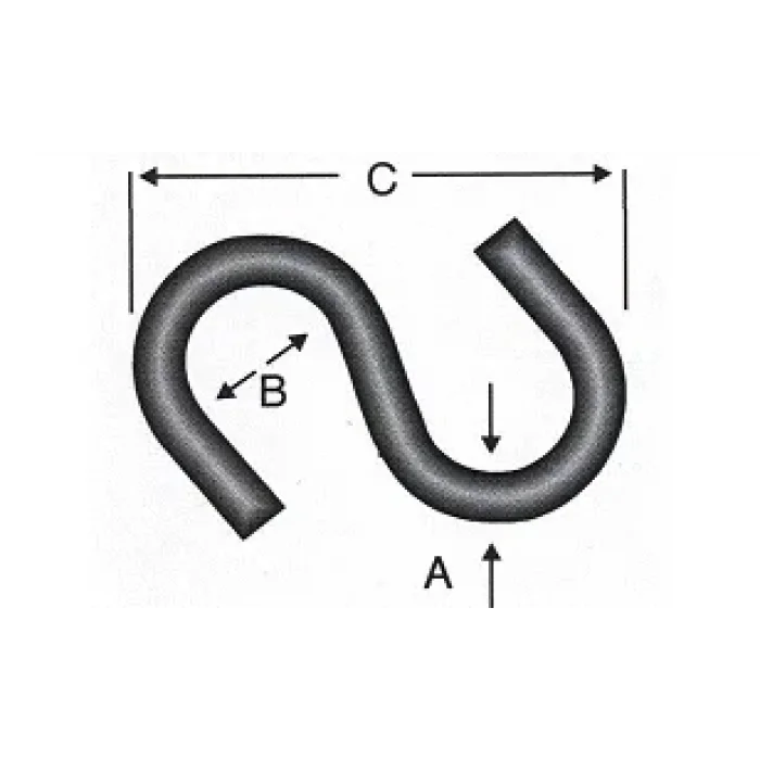 BUĞZ Es - S Kanca 3,25x70 - 100 Adet