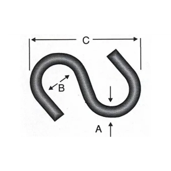 BUĞZ Es - S Kanca 4x80 - 50 Adet