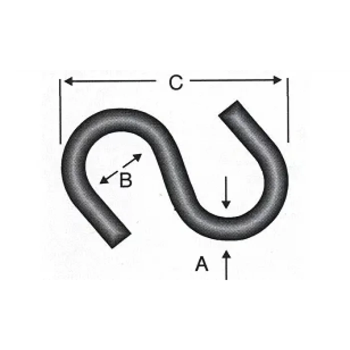 BUĞZ Es - S Kanca Büyük 5x55 - 100 Adet