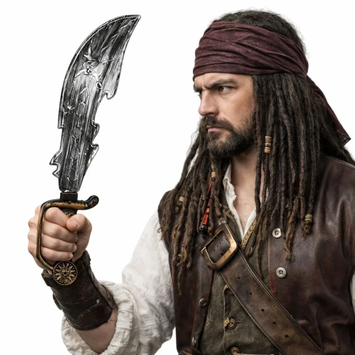 BUĞZ Eskitme Detaylı Plastik Korsan Kılıcı 45 Cm