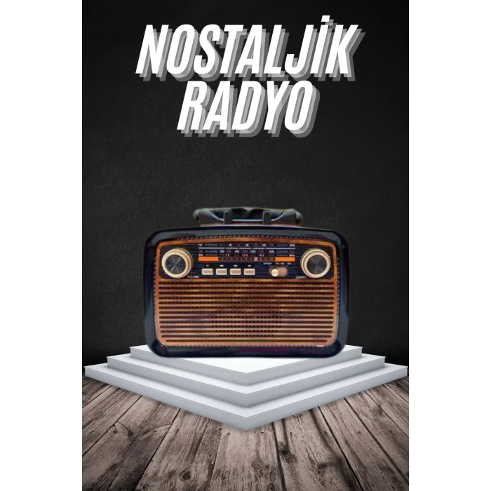  Eskitme Nostalji Tasarımlı Bluetoothlu Nostalji Radyo Ahşap Nostaljik Görünümlü