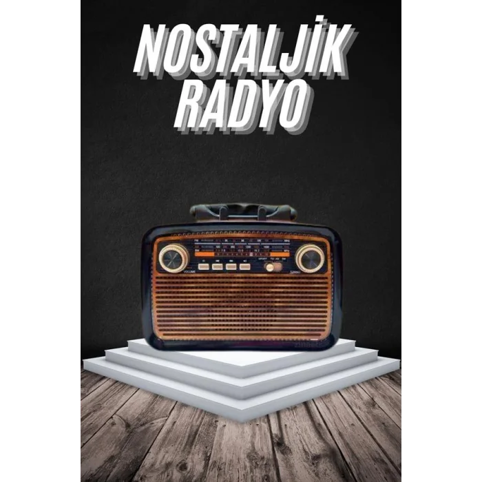 BUĞZ Eskitme Nostalji Tasarımlı Bluetoothlu Nostalji Radyo Ahşap Nostaljik Görünümlü - BUĞZ