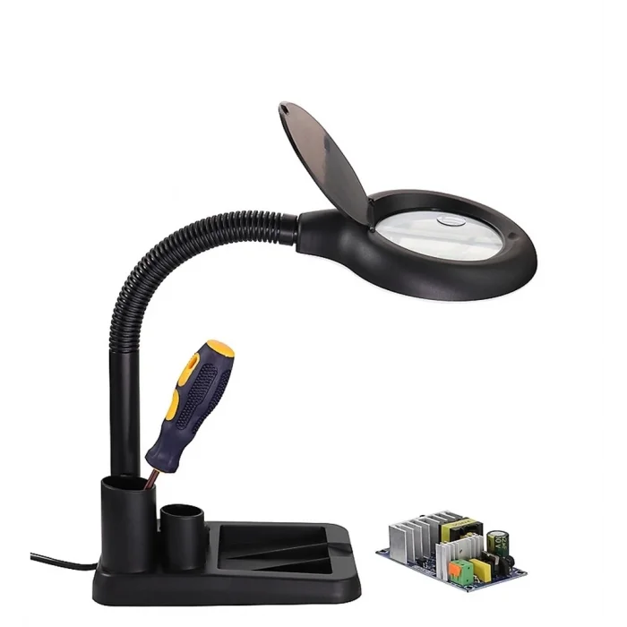 BUĞZ Esnek 5x /10x,40 Led Işıklı Büyüteç ,lamba  Büyüteç Okuma, Çalışma Lehim Masa Lambası A808