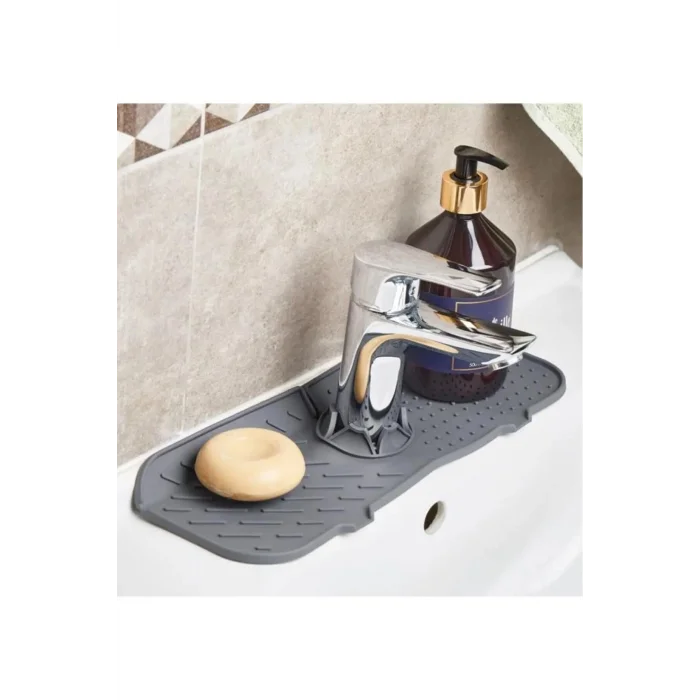 BUĞZ Esnek Musluk Lavabo Matı - Mutfak Banyo Batarya Su Tutucu Bulaşık Süngeri Matı