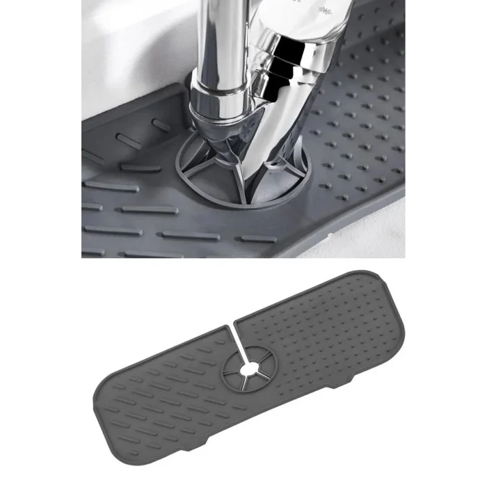 BUĞZ Esnek Musluk Lavabo Matı - Mutfak Banyo Batarya Su Tutucu Bulaşık Süngeri Matı