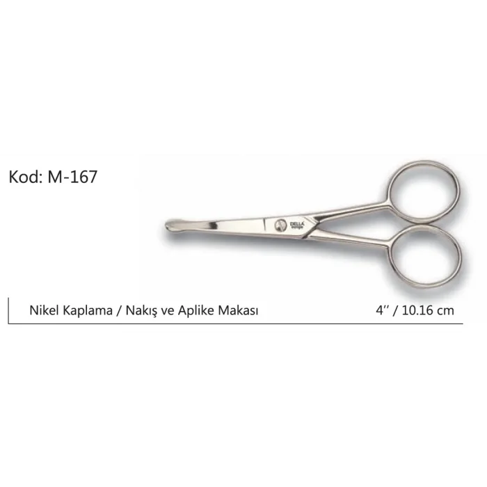 BUĞZ Europe Aplike Ve Nakış Makası Kıvrık Küt Uçlu No:4 10,16 Cm