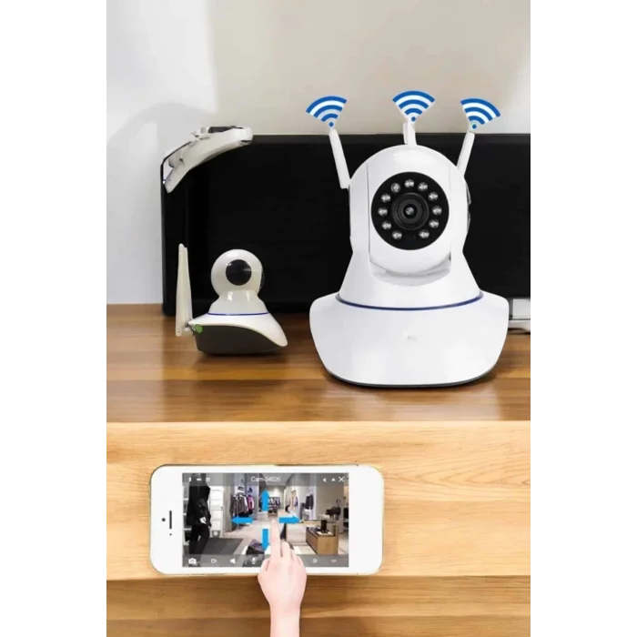  Ev Kamerası Wifi Kamerası Video Kayıt Çift Yönlü Hareket Sensörü Bebek