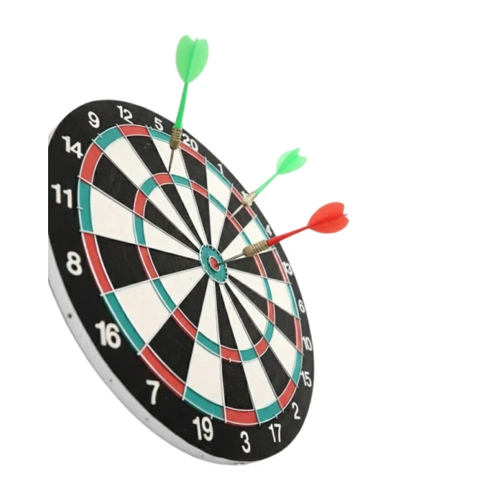 BUĞZ Ev ve Ofis İçin 17 İnç Dart Tahtası Seti 4 Adet Dart Oku Dahil