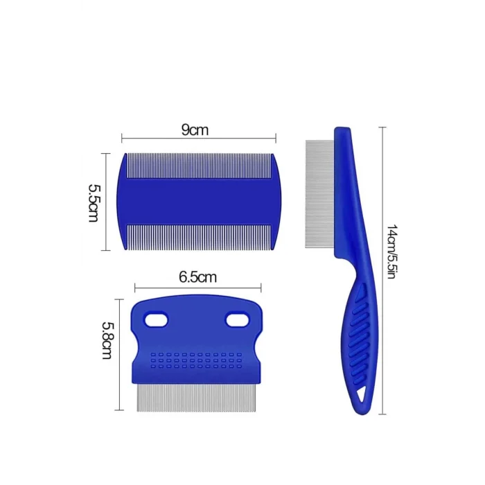 BUĞZ Evcil Hayvan Bit Tarağı Seti Paslanmaz Çelik Bıçaklı 4lü Set