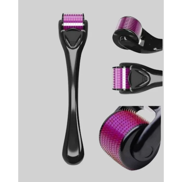 BUĞZ Evde Güvenli Kullanım İçin Titanyum Derma Roller – Siyah Saplı