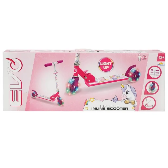 BUĞZ Evo 2 Tekerlekli Katlanabilir Unicorn Inline Işıklı Scooter